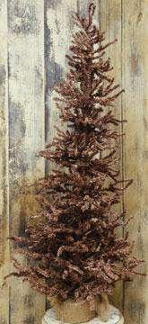 Brown Pine Tree w/Burlap Base, 4 ft. - The Fox Decor